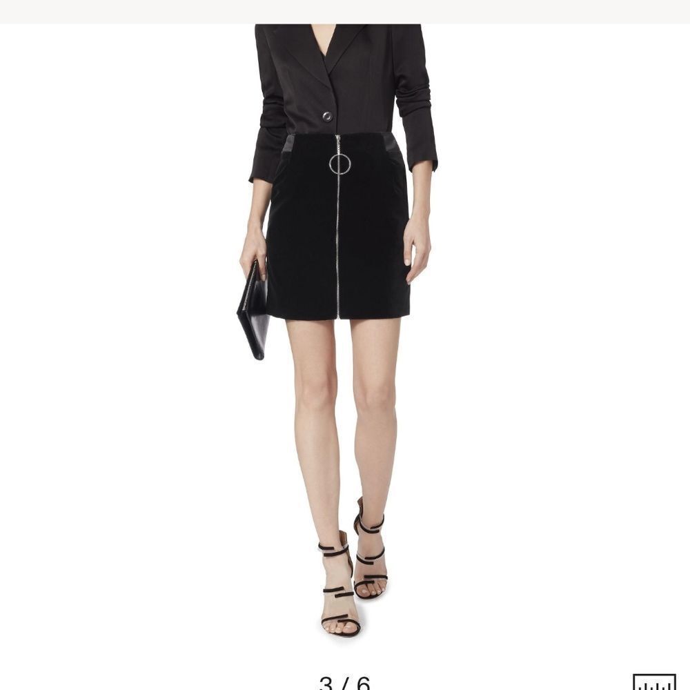 MUGLER MINI velvet skirt 10(42) BNWT missing ring